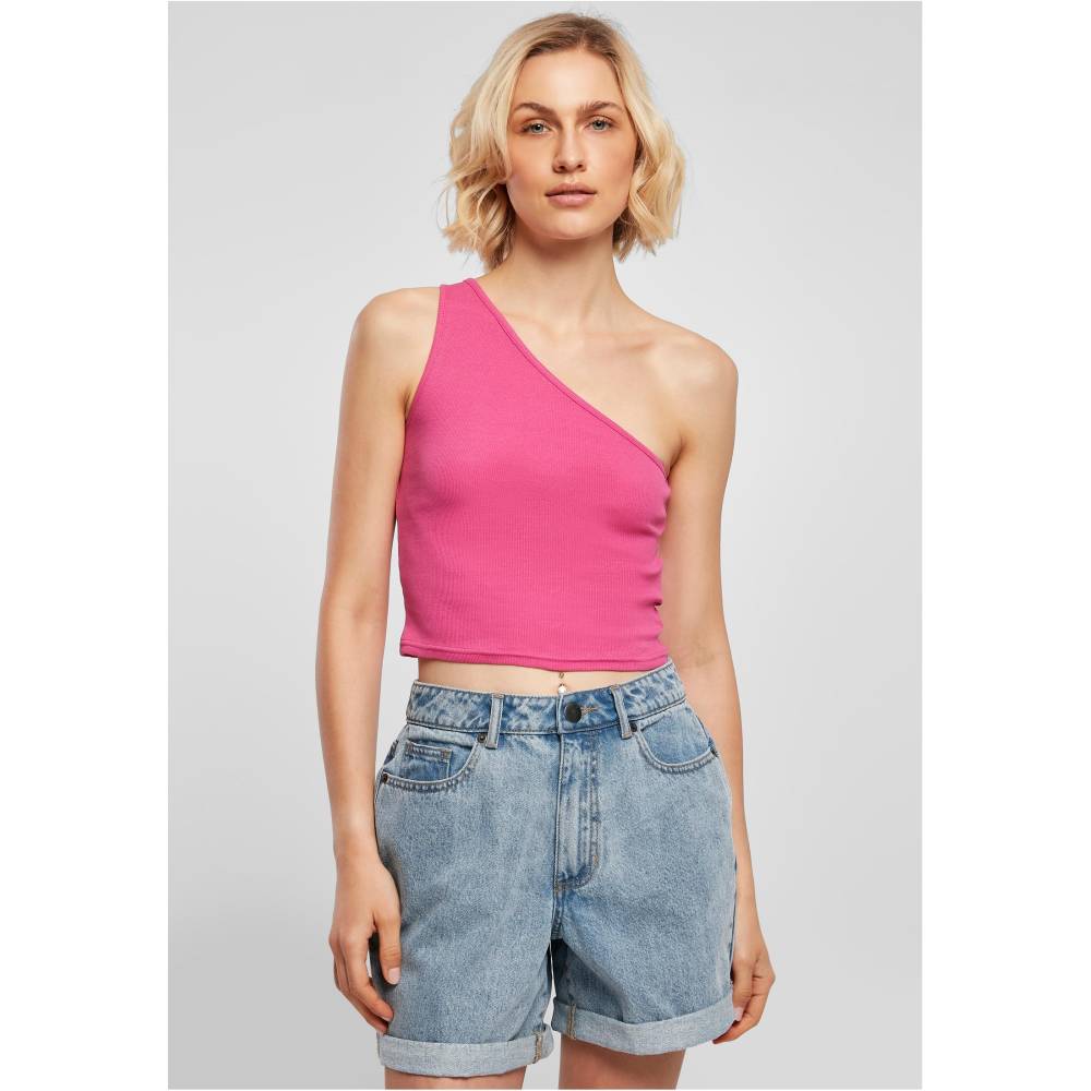 Urban Classics - Cropped Asymmetric Crop top - Rosa